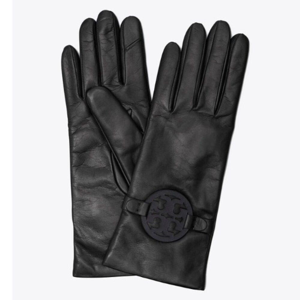 NWT Tory Burch Logo soft leather gloves